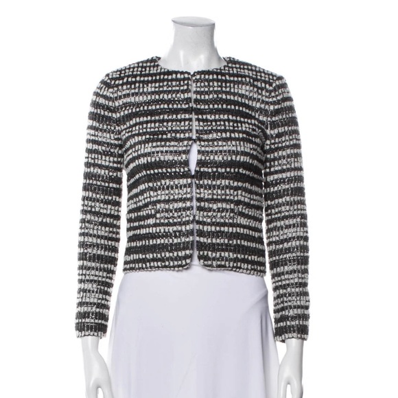 ALICE + OLIVIA Striped Evening Tweed Jacket - Picture 1 of 6